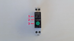front description of the tongou TO-Q-SY2-JZT din rail switch