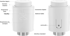 détail du robinet ou tête thermostatique Sonoff Zigbee TRVZB