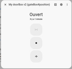 controle d'ouverture du module Blebox doorbox v2 dans l'univers Home assistant