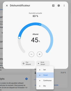 Control of the comfee easydry 20 dehumidifier, 2 in 1 in home assistant