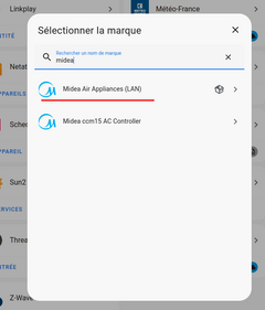 Ajout d'un appareil Midea Air Appliances Lan dans home assistant pour contrôler le déshumidificateur Comfee 2 en 1 ioniseur easydry 20