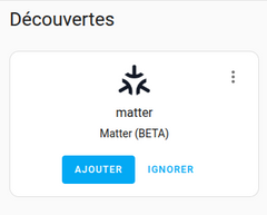 Découverte du réseau Matter dans Home Assistant