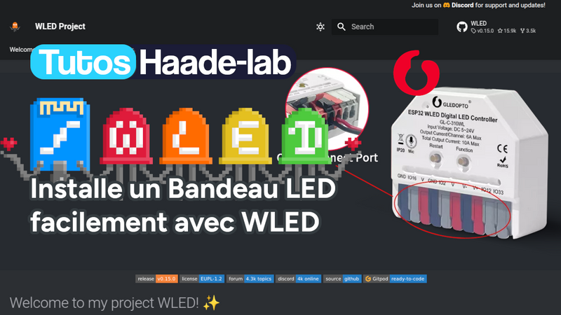 Installer un bandeau Led connecté Diy avec WLED