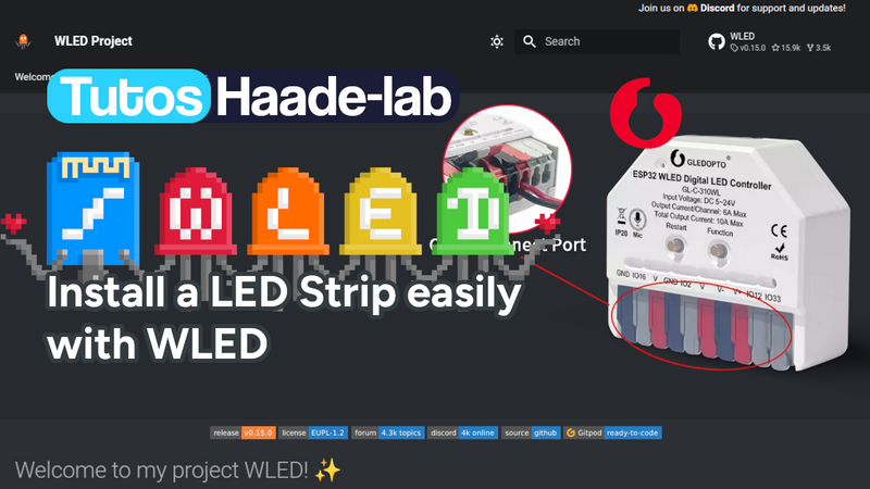 Install a connected LED strip DIY with WLED