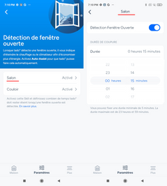 Settings for open window detection in Tado with room management