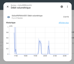 consumption readings from the Sonoff SWV-BSP watering programmer in Home Assistant