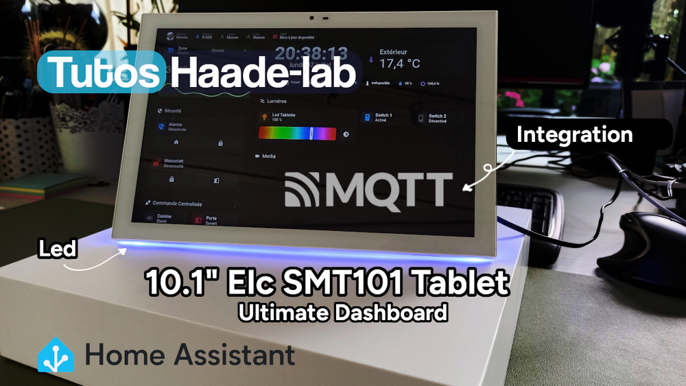 Testing and integration into home assistant with mqtt of the ELC SMT101 wall tablet with LED strip and switch