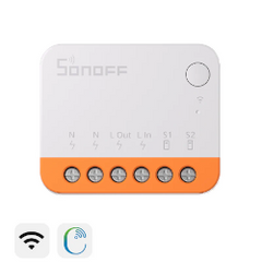 The SONOFF WIFI MINIR4 micro-switch module offers the possibility to control lighting or electrical devices in your home from anywhere in the world, from your Smartphone.