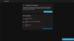 Sauvegarde disponible dans Home assistant