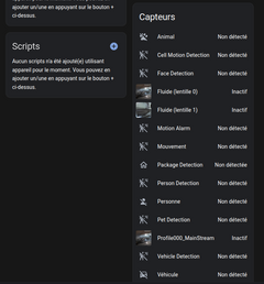 Nombreuses entités disponible avec l'application officielle reolink pour home assistant
