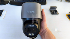 détail optiques caméra reolink trackmix poe et taille réelle