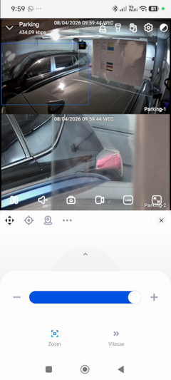 Rendu des deux caméras disponible avec la reolink trackmix poe