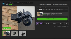 exemple d'une impression 3d pour fixer la caméra reolink trackmix poe dans un angle