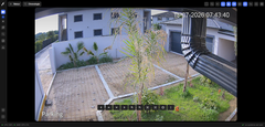 Dahua SD1A404DB-GNY camera rendering in the Frigate interface with PTZ control