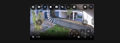 Frigate card rendering in Home Assistant for the Dahua SD1A404DB-GNY camera with PTZ control