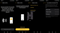 interface de l'application Nuki pour la telecommande fob integration et paramètres