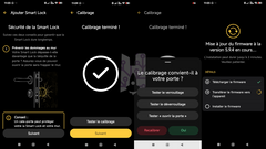 interface de l'application Nuki pour la Smart Lock Ultra calibration et mise à jour