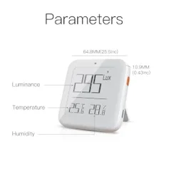 Le thermomètre intelligent de luminosité détecte les changements de la lumière ambiante, de la température et de l'humidité en temps réel; Signalez activement à l'utilisateur par l'application smart Life comme protocole Bluetooth intégré.