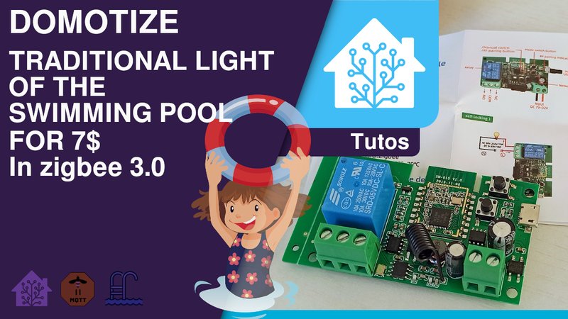 Simply automate the switching on of the pool light
