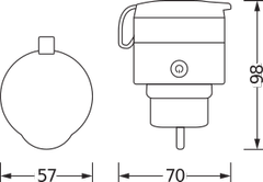 Ledvance external socket zigbee dimensions