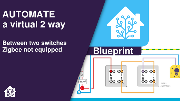 we will simply automate thanks to blueprint and homeassistant a virtual 2 way between 2 single-way zigbee switches