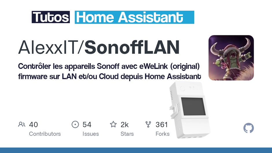 SonoffLAN intégrer facilement les modules Sonoff wifi