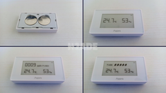 different screen displays of the aqara air quality module AAQS-S01