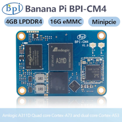 Banana Pi BPI-CM4 Amlogic A311D Quad Core ARM Cortex-A73 4G LPDDR4 16G eMMC Minipcie 26PIN prise en charge sortie HDMI exécuter Android Linux