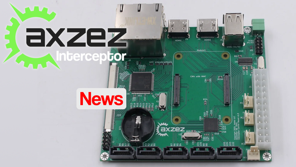 La carte embarquée Axzez Interceptor est une carte compatible Raspberry PI CM4 et maintenant Banana PI CM4, idéal pour créer un NAS, NVR et DOMOTIQUE en même temps. Quelques nouveautées concernant ce petit bijoux