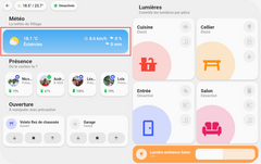 configuration of a weather map in ui minimalist for tablet and smartphone