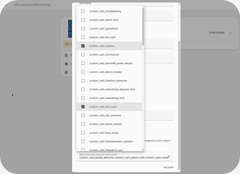 paramétrage custom card ui minimalist pour tablette et smartphone