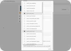 custom card ui minimalist settings for tablet and smartphone