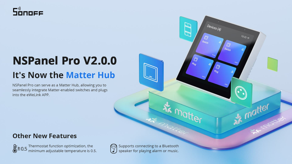 Nspanel Pro V2.0 update compatible with Matter