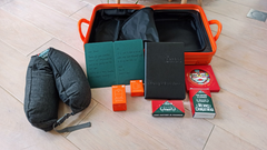 content of the Christmas gift from Itead Sonoff 2023 orange suitcase