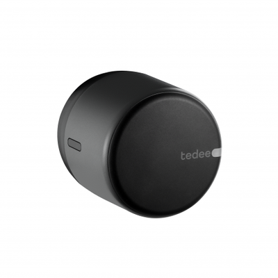 Tedee's new smart lock. Quick to install. Easy to like. Black model.