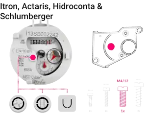 Installation du watermeter homewizard mesure de consommation d'eau wifi compatible home assistant et compteur Itron, Actaris, Hidroconta et Schlumberger variante 2