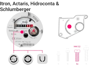 Installation du watermeter homewizard mesure de consommation d'eau wifi compatible home assistant et compteur Itron, Actaris, Hidroconta et Schlumberger