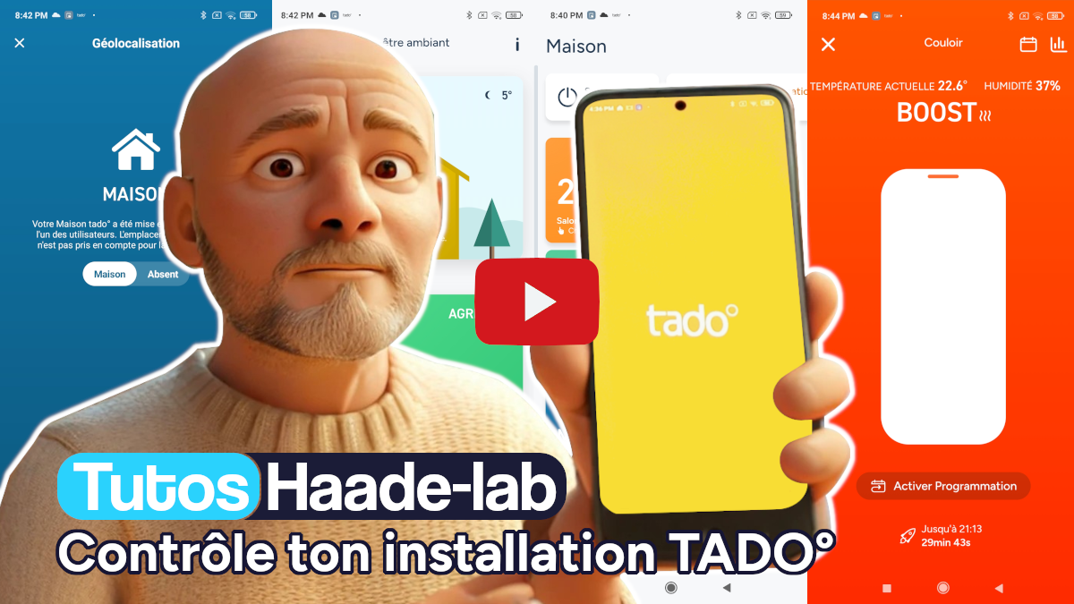 Test de l'interface du chauffage Tado°