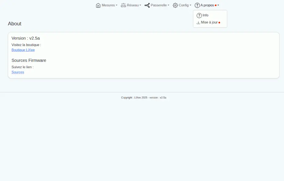 Mise à jour du système lixee Box